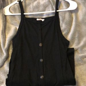 black fitted knee length dress